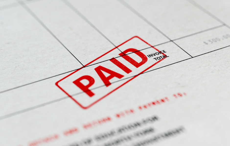 Image of paid invoice