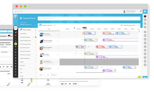 Image of a scheduling module for Administrative HVAC Software 